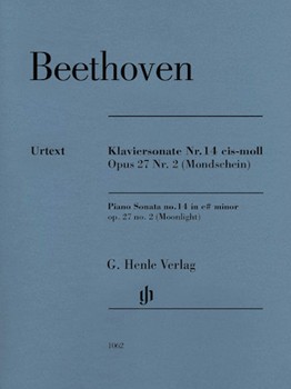 Piano Sonata No. 14 in C-sharp minor Op. 27 No. 2 (Moonlight) by Beethoven Ludwig van for Piano