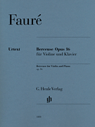 Berceuse Op 16 [violin] Faure