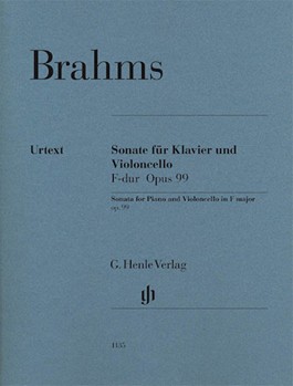 Sonata in F Major Op. 99 by Brahms Johannes for Cello w/