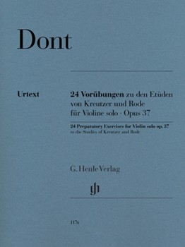 24 Preparatory Exercises to the Studies of Kreutzer and Rode by Dont Jakob for Violin
