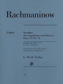 Vocalise Op. 34 No. 14 - for Voice and Piano High Voice