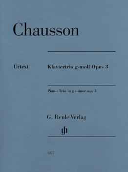 Piano Trio in G minor Op. 3 by Chausson Ernest for Score