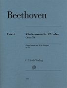 Piano Sonata No 22 in F Major Op 54 Beethoven [piano] Henle