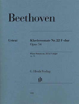 Piano Sonata No 22 in F Major Op 54 Beethoven [piano] Henle