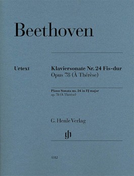 Piano Sonata No 24 in F-sharp Major Op 78 (A Therese) Beethoven [piano] Henle