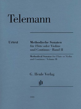 Methodical Sonatas for Flute or Violin and Continuo Volume 2 W by Telemann Georg Philipp for Chamber