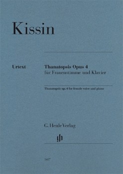 Thanatopsis Op. 4 Female Voice And Piano Henle Urtext by for Voice and Piano