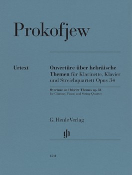 Overture On Hebrew Themes Op. 34 - for Clarinet, Piano, and String Quartet Score and Parts