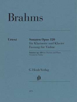 Clarinet Sonatas Op. 120 - Version for Violin and Piano Marked and Unmarked String Parts