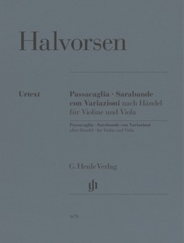 Passacaglia, Sarabande con Variazioni After Handel - Violin and Viola String Duos and Trios Score and Parts