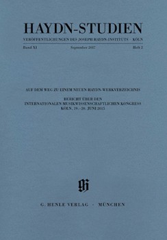 Haydn Studien Series - Series 11 Volume 1 October 2017 by Haydn Joseph for