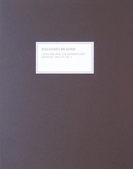 Motet Op. 29 No. 1 by Brahms Johannes for Score
