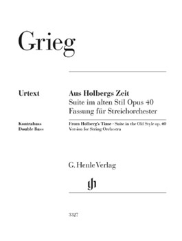 From Holberg's Time Op. 40 - for String Orchestra Double Bass Part