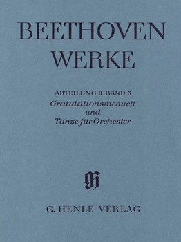Congratulations Minuet and Dances for Orchestra by Beethoven Ludwig van for