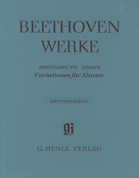 Variations for Piano, Series 7. Vol. 5 - Beethoven Complete Edition with Critical Report Paperbound Score