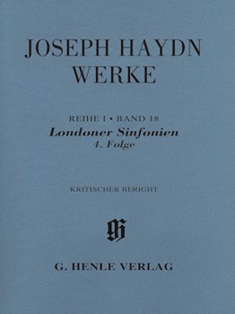London Sinfonias 4th Sequence S1/v18 Critical Report Only Paperbound by Haydn Joseph for