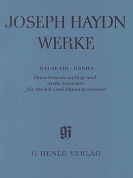 Divertimenti for Five and More Parts for String and Wind Instruments by Haydn Joseph for Score