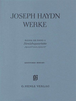 String Quartets Op. 20 and Op. 33 by Haydn Joseph for Score