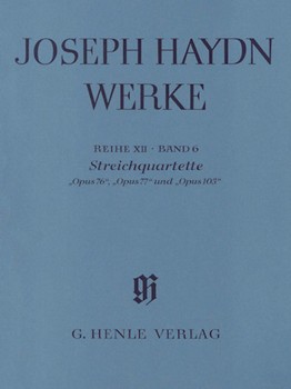 String Quartets Op. 76 77 103 by Haydn Joseph for Score