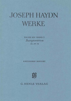 Barytone Trios No. 49-72 by Haydn Joseph for Score