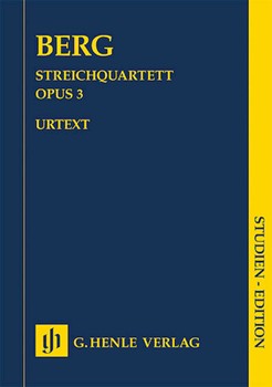 String Quartet No. 3 by Berg Alban for Study Score