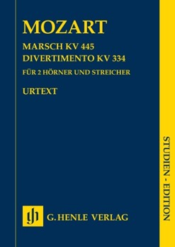 March K. 445 Divertimento K. 334 Orchestra Study Score
