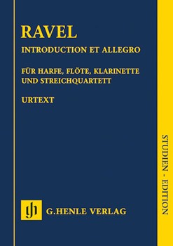Introduction Et Allegro for Harp Flute Clarinet and String Qu by Ravel Maurice for Mini Score