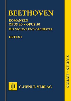Romances for Violin and Orchestra Op. 40 & 50 in G and F Major by Beethoven Ludwig van for Study Score