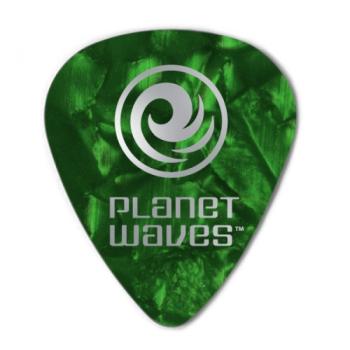 Planet Waves Green Pearl Celluloid Guitar Picks, 10 pack, Heavy