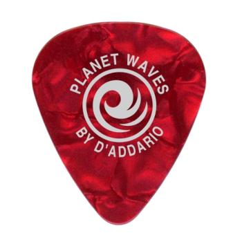 Planet Waves Red Pearl Celluloid Guitar Picks, 10 pack, Heavy