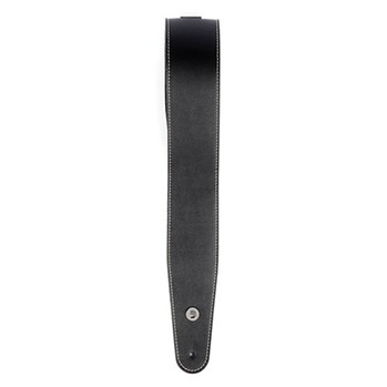 Planet Waves Classic Leather Guitar Strap with Contrast Stitch Black by for