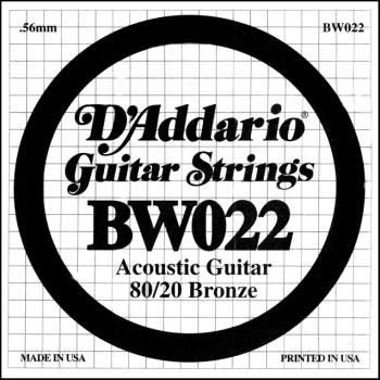 D'Addario BW022 80/20 Bronze Guitar Single String