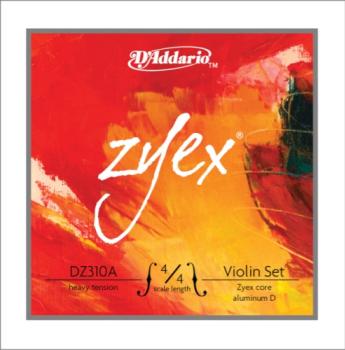 D'addario Zyex Violin String 4/4 Set Heavy Tension Aluminum D