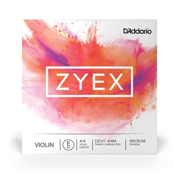 D'Addario- Bowe DZ31144M ZYEX VIOLIN STEEL E 4/4 MED