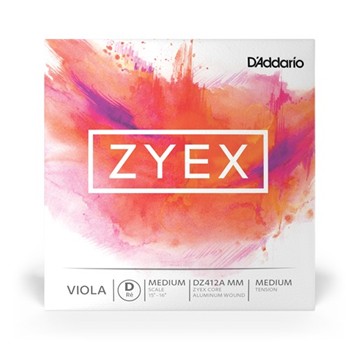 String--viola Zyex Medium Tension - D String Aluminum Wo - Medium Scale 15-16" for Viola Strings