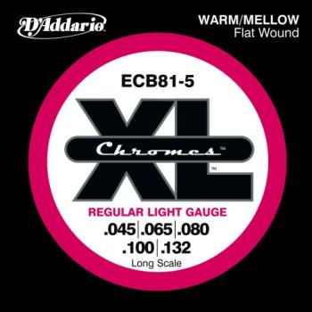 D'Addario ECB815 CHROME 5 STRG FLATWD