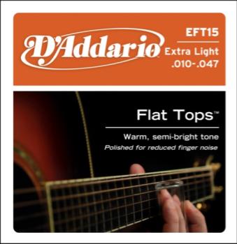 DADDARIO EFT15 Flat Tops Phosphor Bronze Acou Guitar Strings, Xl, 10-47
