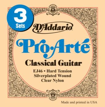 D'Addario EJ463D 3-Pack EJ46 Classical Guitar String Set EJ46-3D