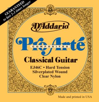 D'Addario EJ46C Pro-Arte Composite Classical Guitar Strings, Hard Tension