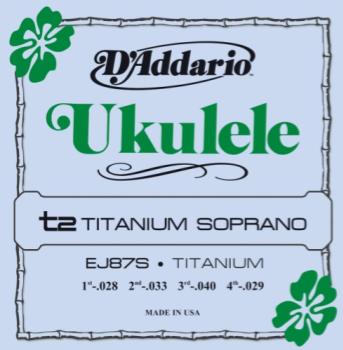 Soprano Ukulele String Set Titanium D'Addario EJ87S