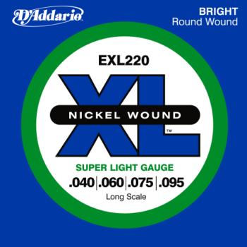 D'Addario EXL220 Long Scale Nickel Wound Bass Guitar Strings