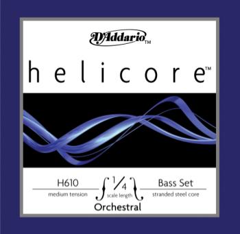 Helicore Orchestral Bass String Set, 1/4 Scale, Medium Tension