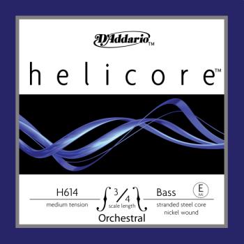 D'Addario Helicore Orchestral Bass Single E String, 3/4 Scale, Medium Tension H61434M