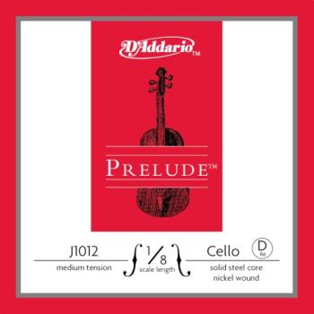 D'Addario Prelude Cello Single D String, 1/8 Scale, Medium Tension