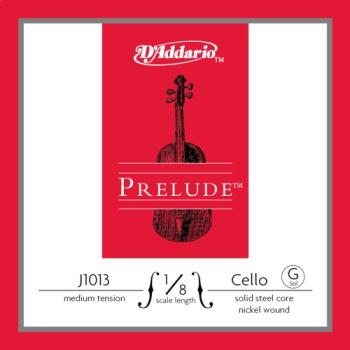 D'Addario Prelude Cello Single G String, 1/8 Scale, Medium Tension