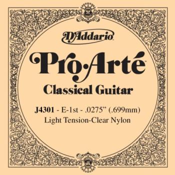 D'Addario J4301 Pro-Arte Nylon Classical Guitar Single String, Light Tension, First String