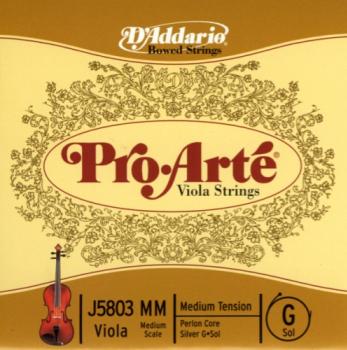 D'Addario Pro-Arte Viola Single G String, Medium Scale, Medium Tension