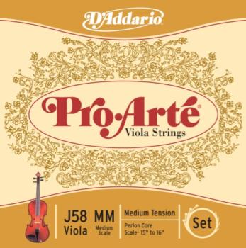 D'Addario J58MM Pro Arte Viola String Set Medium