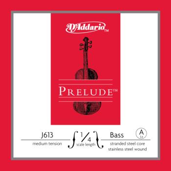 D'Addario Prelude Bass Single A String, 1/4 Scale, Medium Tension J61314M