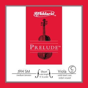 D'Addario Prelude Viola Single C String, Short Scale, Medium Tension